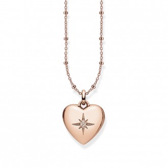 necklace heart locket pink