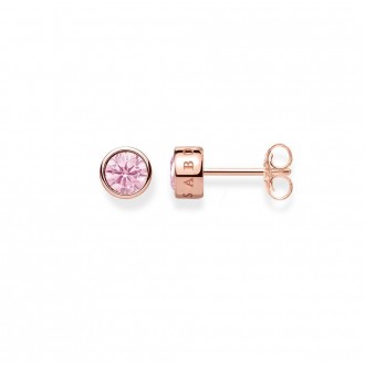 ear studs Hot Pink Stone