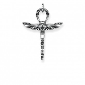 pendant cross of life ankh with scarab