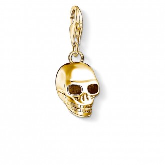 Charm pendant skull gold