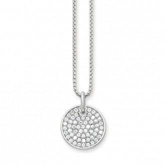 necklace Sparkling Circles disc